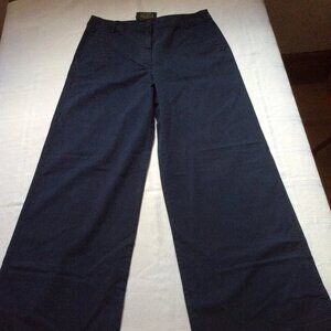 NWT (new with tags) J. Crew navy wide leg chinos, coton pants size 30T tall